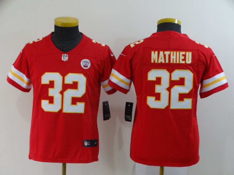 Youth Kansas City Chiefs #32 Mathieu Tyrann red game Football Nike NFL Jersey
